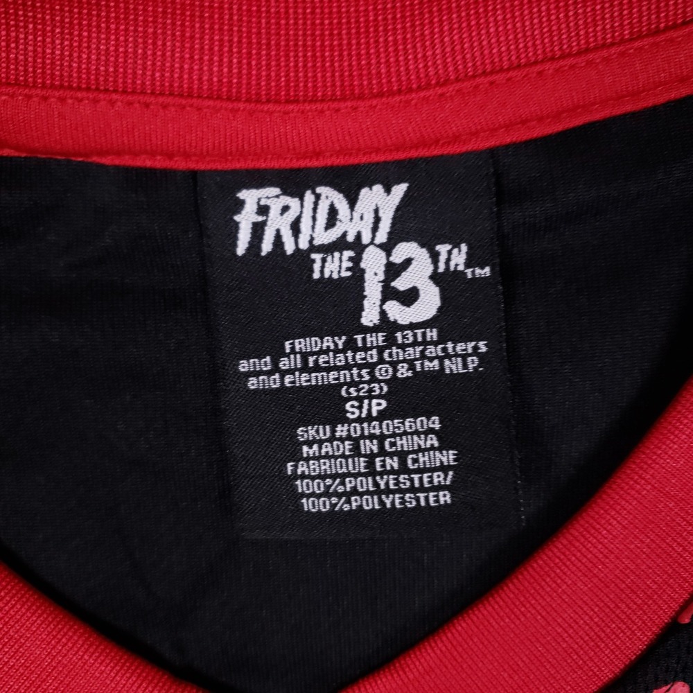 Friday the 13th Jason Voorhees Hockey Jersey Black Red Slasher Horror Small - Picture 6 of 9